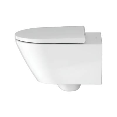 Duravit D-Neo Rimless Beyaz Asma Klozet 45773900A1, Duravit Duroplast Yavaş Kapak - 6