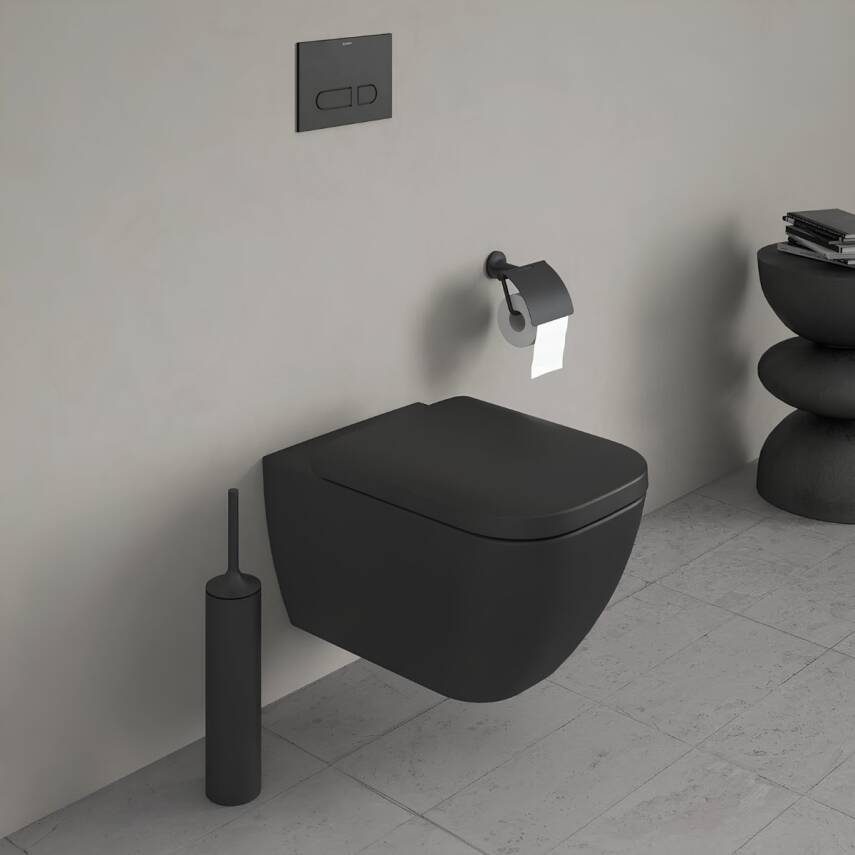 Duravit D-Neo Rimless Mat Antrasit Asma Klozet 2577398975, Duravit Duroplast Yavaş Kapak - 1