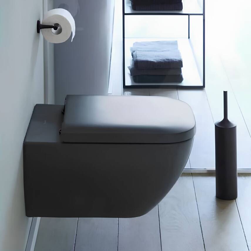 Duravit D-Neo Rimless Mat Antrasit Asma Klozet 2577398975, Duravit Duroplast Yavaş Kapak - 3