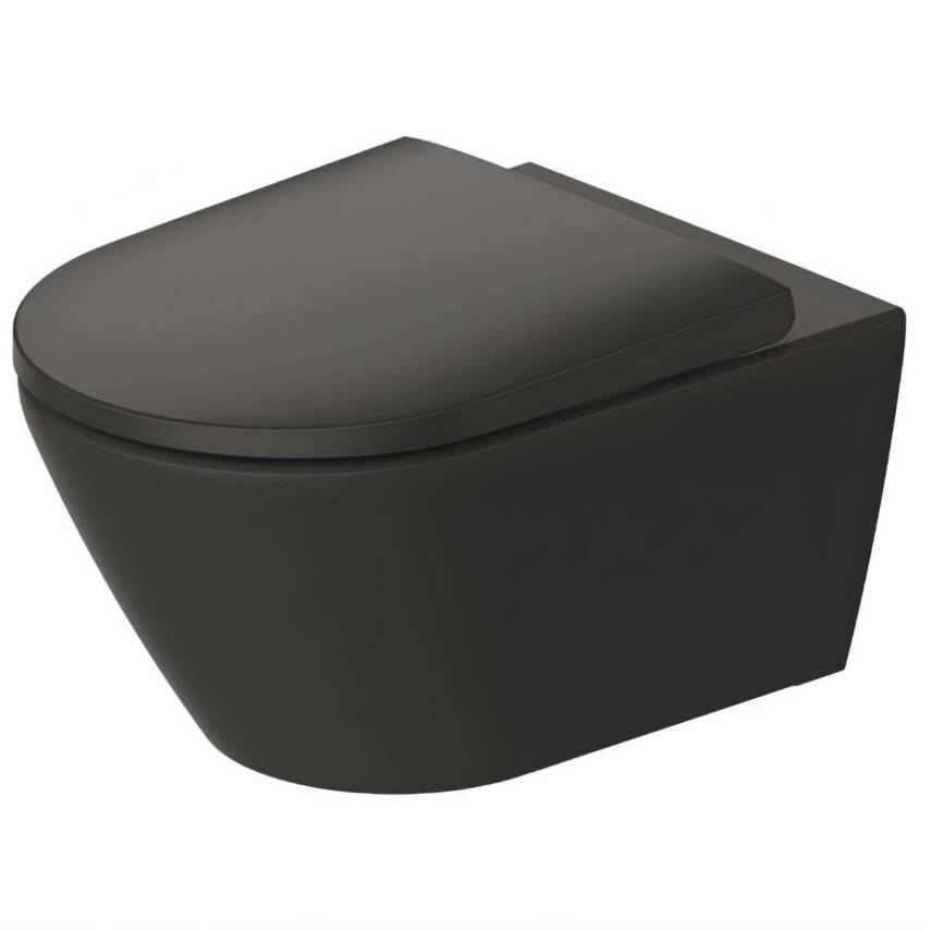 Duravit D-Neo Rimless Mat Antrasit Asma Klozet 2577398975, Duravit Duroplast Yavaş Kapak - 6