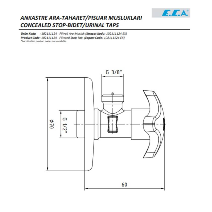Eca Filtreli Ara Musluk 102111124 - 2