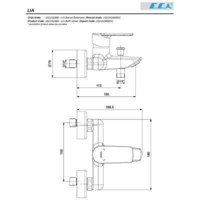 Eca Lia Krom Banyo Bataryası 102102888 - 2