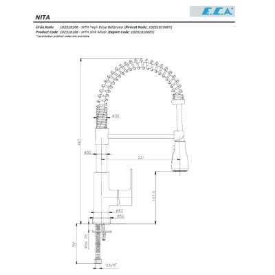 Eca Nita Yaylı Krom Eviye Bataryası 102518106 - 2