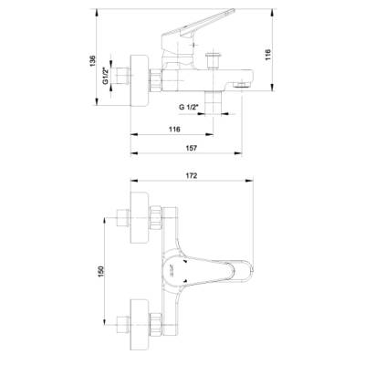 Eca Spylos Krom Kuğu Lavabo - Banyo - Kuğu Eviye Bataryası 3'lü Set 102188126-102102494-102118136 - 5
