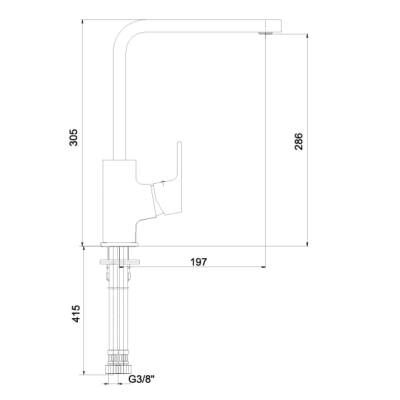 Eca Tiera Krom Lavabo - Banyo - Mutfak Eviye Bataryası 3'lü Set 102108989-102102469-102118123 - 7