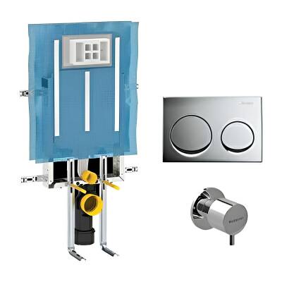 Geberit Alpha Kombifix Gömme Rezervuar Seti Asma Klozet Uyumlu 8 Cm 3/6 Litre 109.175.00.1 - 1