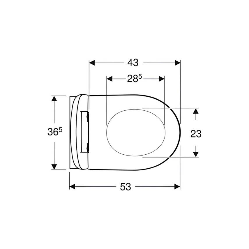 Geberit Icon Rimfree Beyaz Asma Klozet 501.659.00.1, Geberit Duroplast Yavaş Kapak - 4