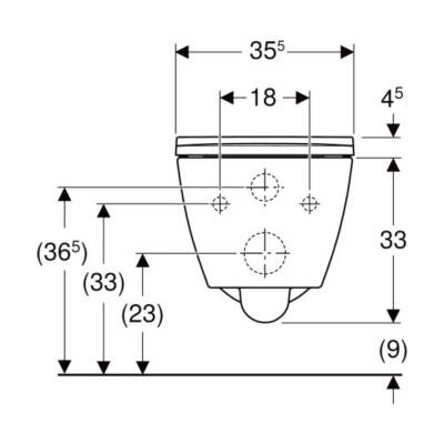 Geberit Smyle Square Rimfree Beyaz Asma Klozet 501.668.00.1, Geberit Duroplast Yavaş Kapak - 3