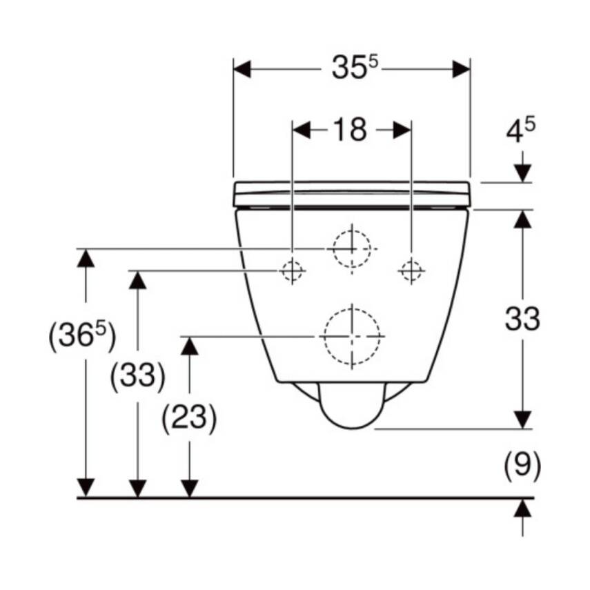 Geberit Smyle Square Rimfree Beyaz Asma Klozet 501.668.00.1, Geberit Duroplast Yavaş Kapak - 3