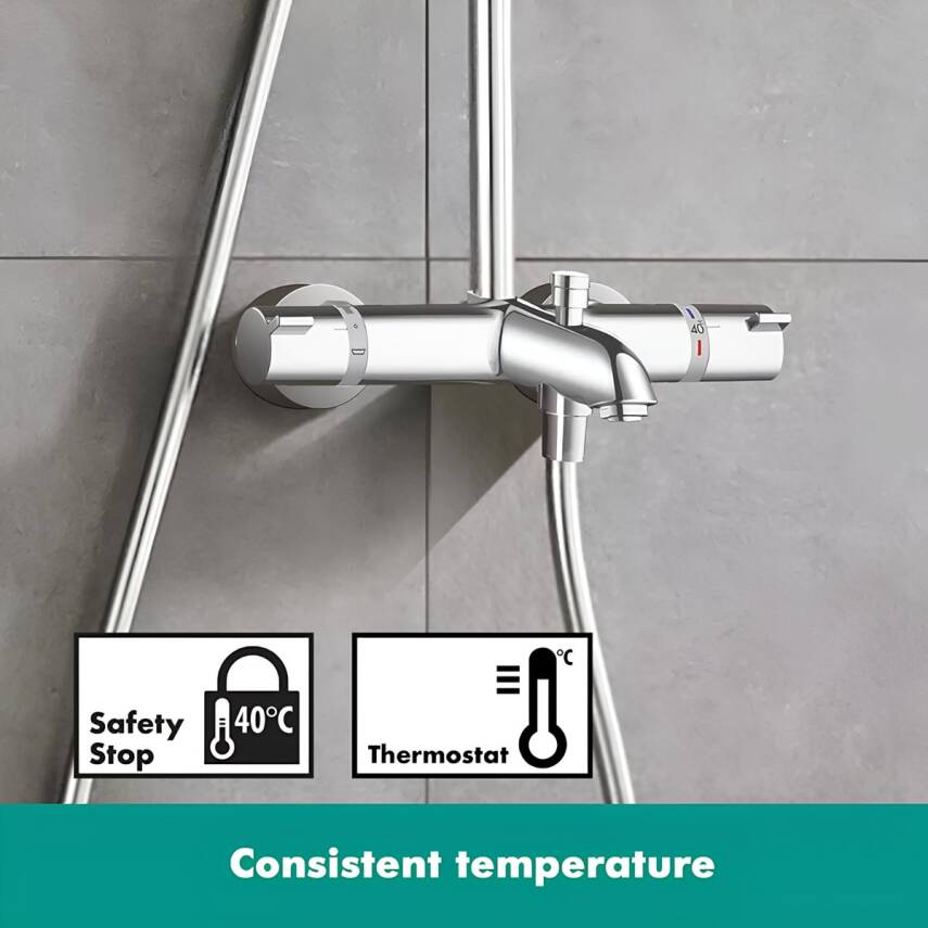 Hansgrohe Crometta 240 Duş Kolonu ve Termostatik Banyo Bataryası 27298000 - 3