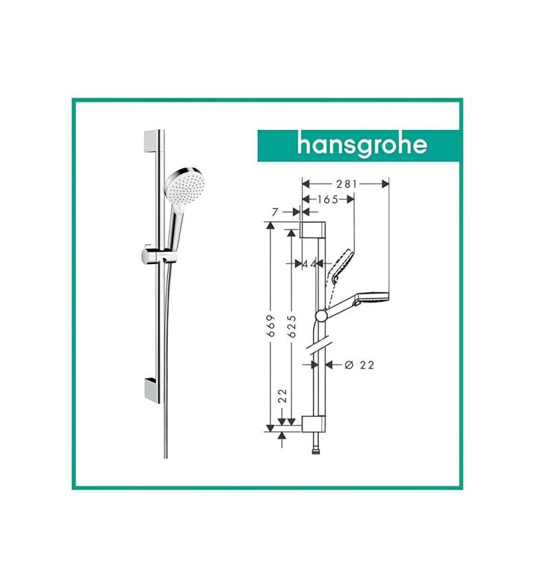 Hansgrohe Crometta Vario Sürgülü Duş Seti 26532400 - 2