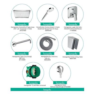 Hansgrohe Logis Krom Ankastre Duş Seti 26727000 - 2