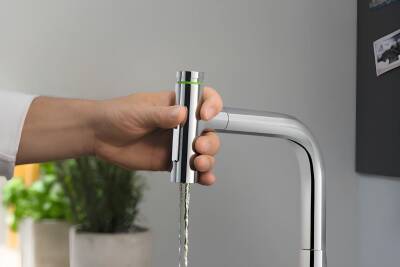 Hansgrohe Metris Select M71 Tek Kollu Eviye Bataryası Spiralli 73822000 - 2