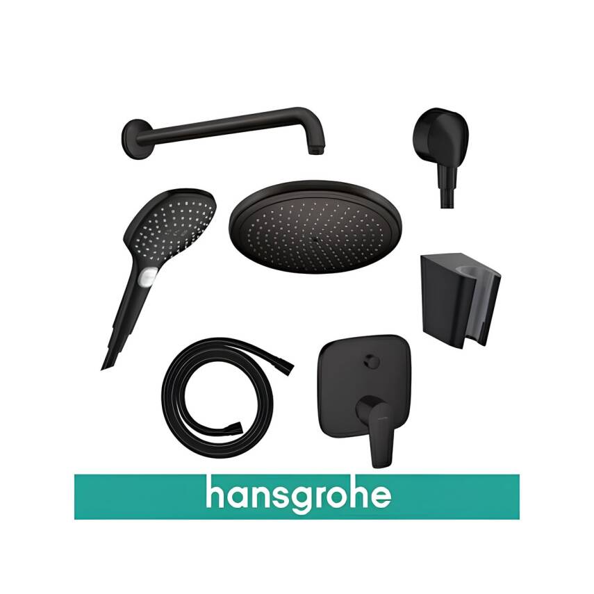 Hansgrohe Talis E Mat Siyah Ankastre Duş Seti 26221670 - 1