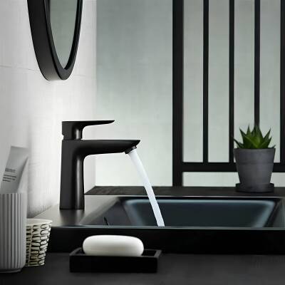 Hansgrohe Talis E Mat Siyah Tek Kollu Lavabo Bataryası 71710670