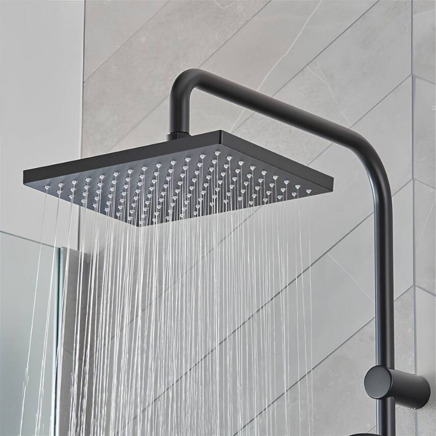 Hansgrohe Vernis Siyah Duş Kolonu ve Talis E Banyo Bataryası Aplike 26289670 - 3