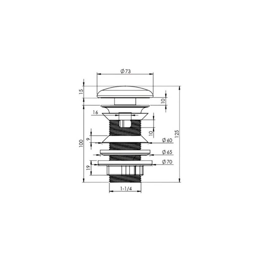 İZYAPI Moon Ayarlanabilir Krom Lavabo Sifonu ABS 220490 - 3