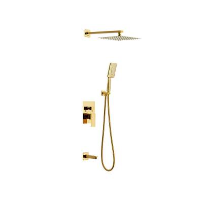 Newarc Aqua Altın Ankastre Banyo Bataryası Set 941111SG