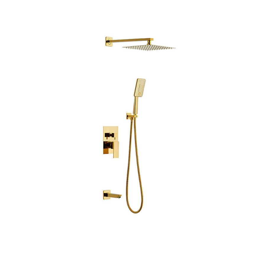 Newarc Aqua Altın Ankastre Banyo Bataryası Set 941111SG - 1
