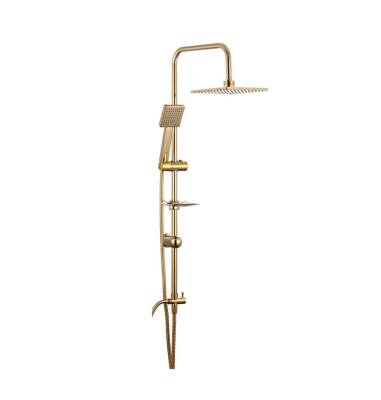 Newarc Aqua Altın Lavabo-Banyo-Eviye Bataryası ve Duş Ünitesi 4'lü Set 941528-941518-941888L-440537 - 5