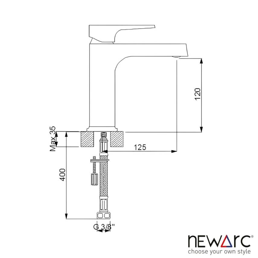 Newarc Aqua Altın Lavabo Bataryası 941528 - 4