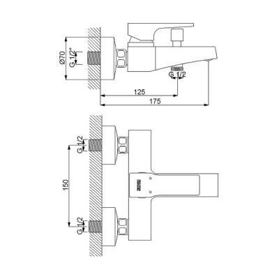 Newarc Aqua Beyaz Banyo Bataryası 941511W - 4