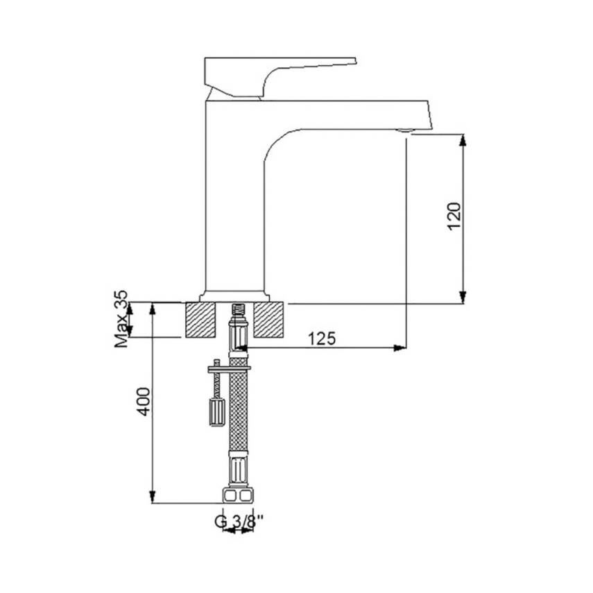 Newarc Aqua Beyaz Lavabo Bataryası 941521W - 4
