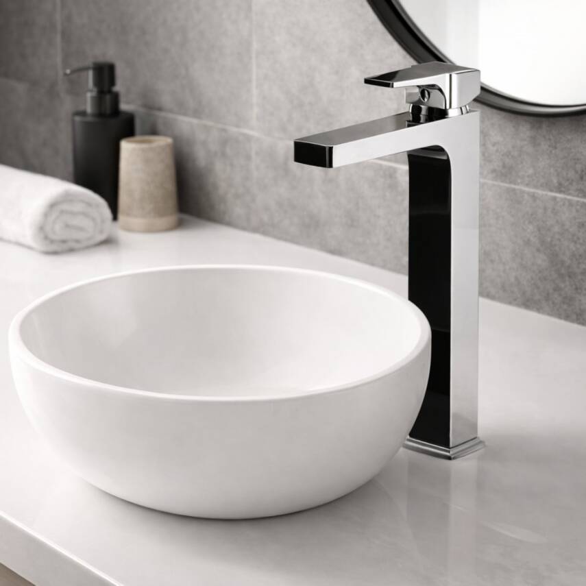 Newarc Aqua Çanak Tipi Krom Lavabo Bataryası 941001 - 2