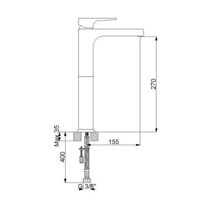 Newarc Aqua Çanak Tipi Krom Lavabo Bataryası 941001 - 4