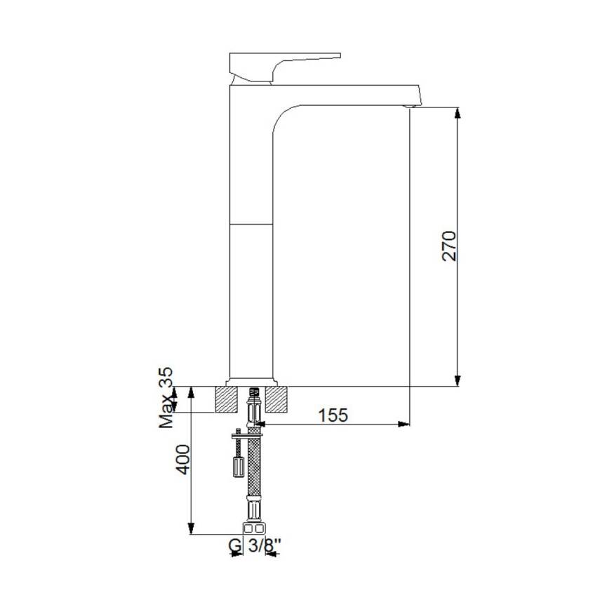Newarc Aqua Çanak Tipi Krom Lavabo Bataryası 941001 - 4