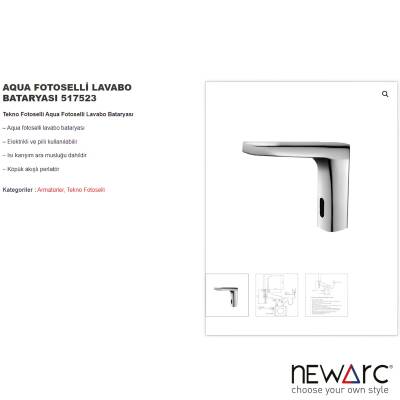 Newarc Aqua Fotoselli Krom Lavabo Bataryası 517523 - 2