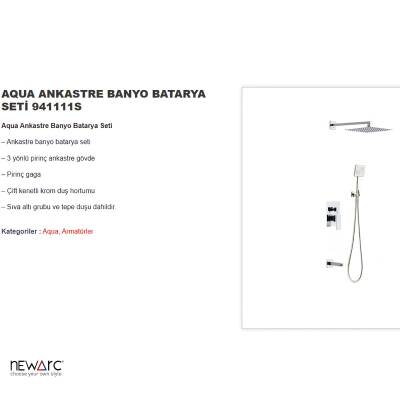 Newarc Aqua Krom Ankastre Banyo Bataryası Set 94111S - 2