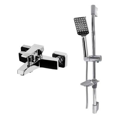 Newarc Aqua Krom Banyo Bataryası ve Aqua Sürgülü Üst Takımı 2'li Set 941511-430525