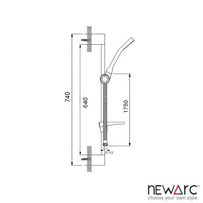 Newarc Aqua Siyah Sürgülü Üst Takım 430525R-05 - 2