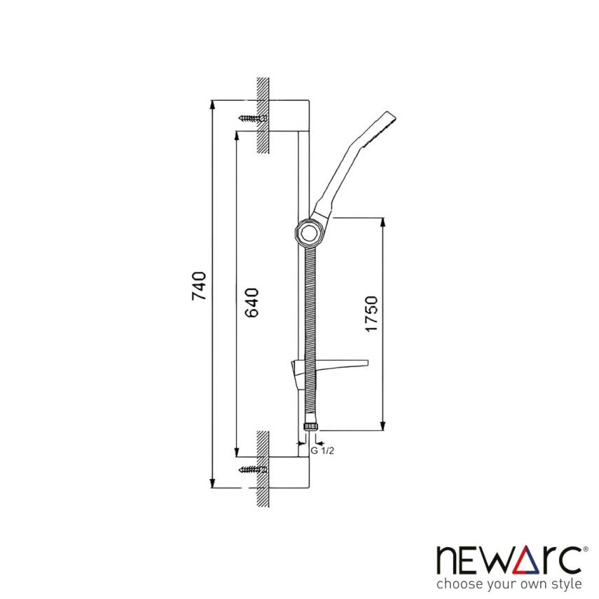 Newarc Aqua Siyah Sürgülü Üst Takım 430525R-05 - 2