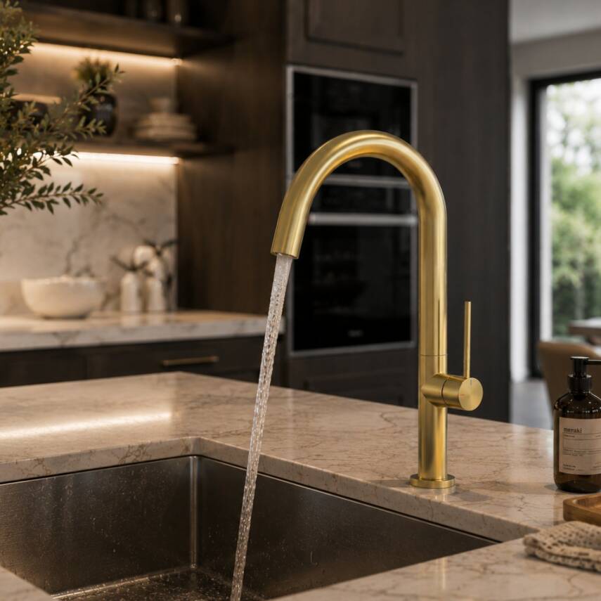 Newarc Bold Mat Gold Mutfak Eviye Bataryası 910738 - 2
