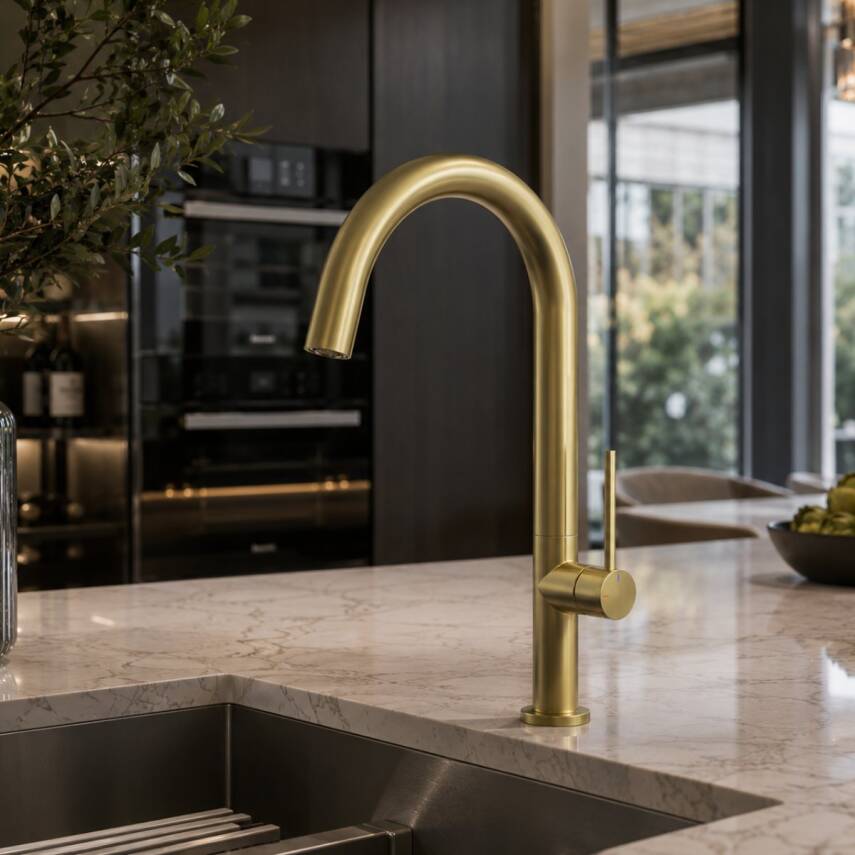Newarc Bold Mat Gold Mutfak Eviye Bataryası 910738 - 4