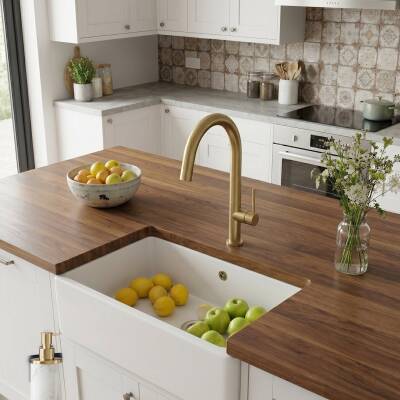 Newarc Bold Mat Gold Mutfak Eviye Bataryası 910738 - 6