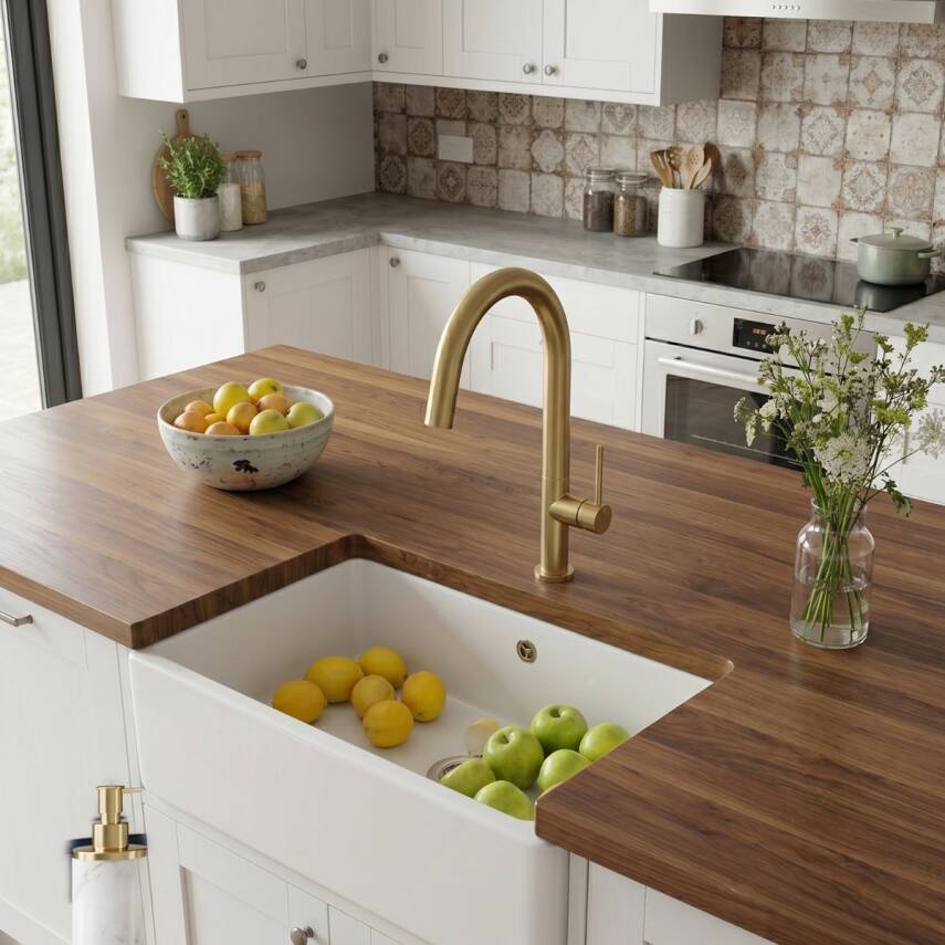 Newarc Bold Mat Gold Mutfak Eviye Bataryası 910738 - 6