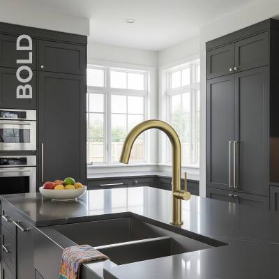 Newarc Bold Mat Gold Mutfak Eviye Bataryası 910738 - 7