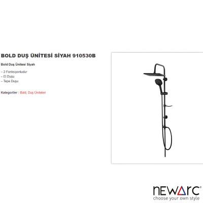 Newarc Bold Siyah Duş Ünitesi 910530B - 3