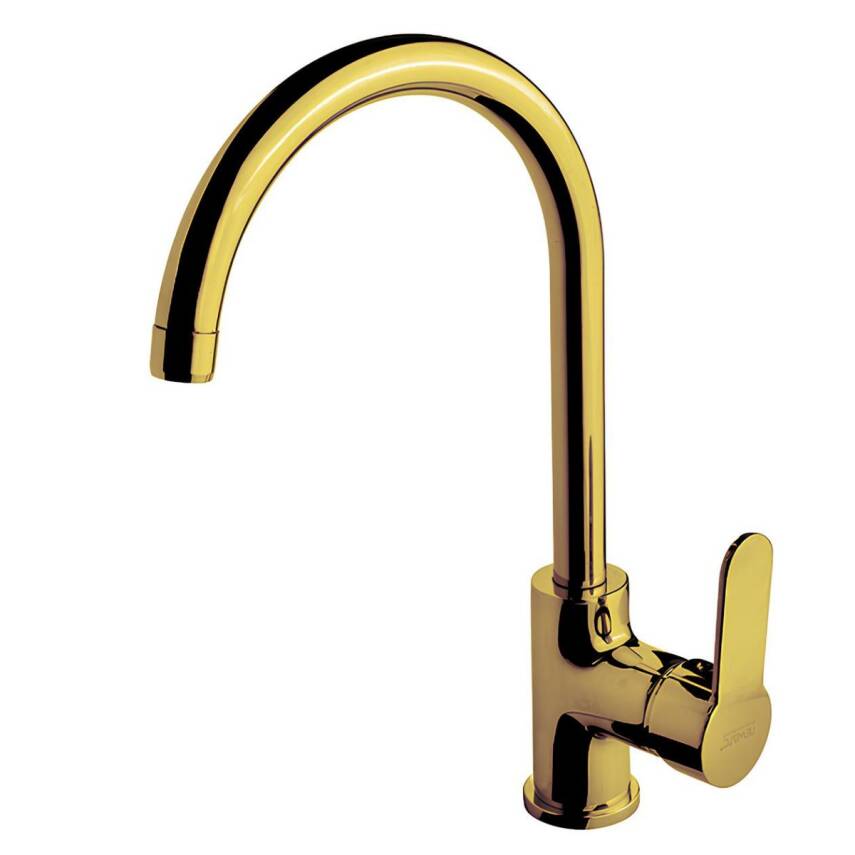 Newarc Domino Altın Çanak Lavabo-Banyo-Eviye Bataryası 3'lü Set 971008-971518-971538 - 2