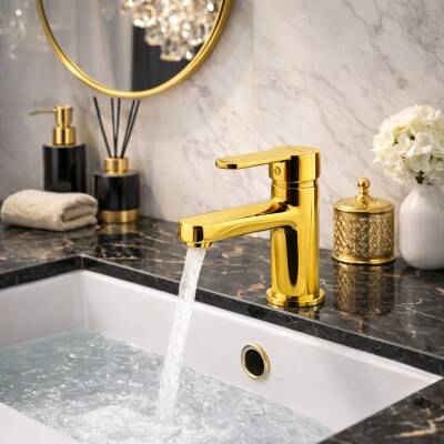 Newarc Domino Altın Lavabo Bataryası 971528 - 2