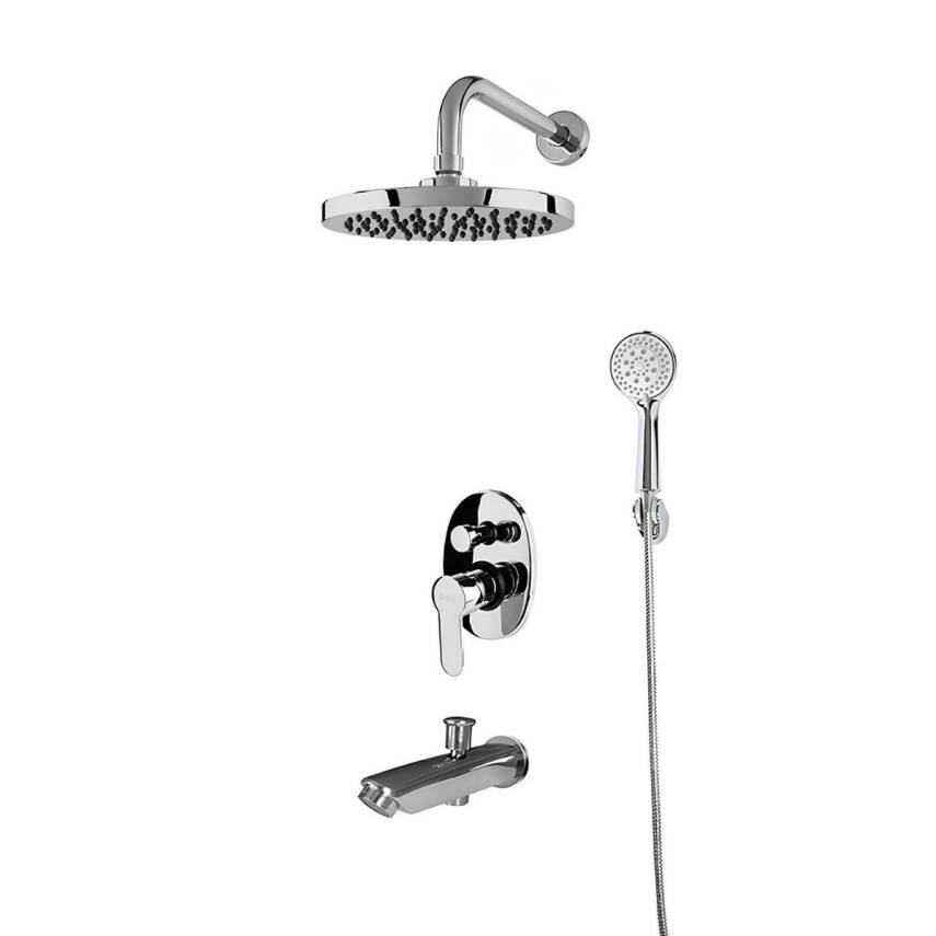Newarc Domino Krom Ankastre Banyo Bataryası Set 971131S - 1