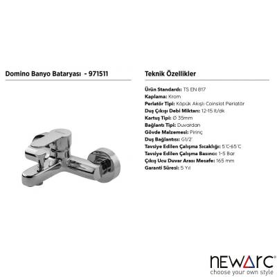 Newarc Domino Krom Banyo Bataryası 971511 - 3