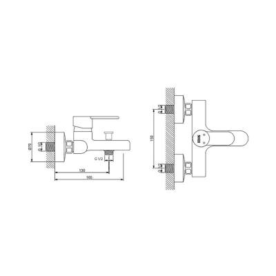 Newarc Domino Krom Banyo Bataryası 971511 - 4