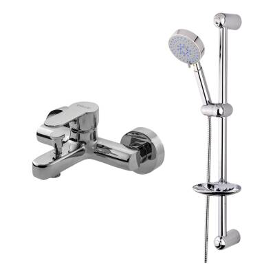 Newarc Domino Krom Banyo Bataryası ve Minline Sürgülü Üst Takımı 2'li Set 971511-430691