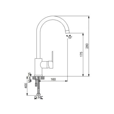 Newarc Domino Krom Döner Lavabo Bataryası 971731 - 3