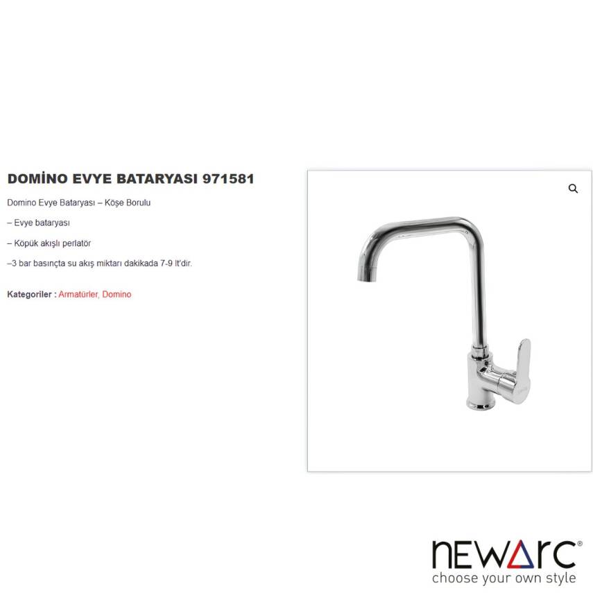 Newarc Domino Krom Eviye Bataryası 971581 - 3