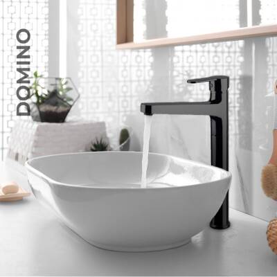 Newarc Domino Siyah Çanak Tipi Lavabo Bataryası 971001B - 2